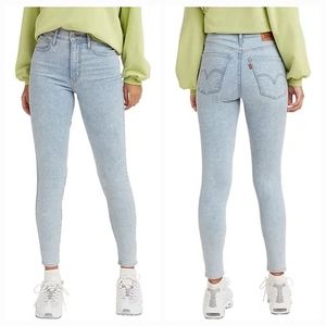 Levi's Mile High Waist super skinny jeans Italian candiani denim how dare you